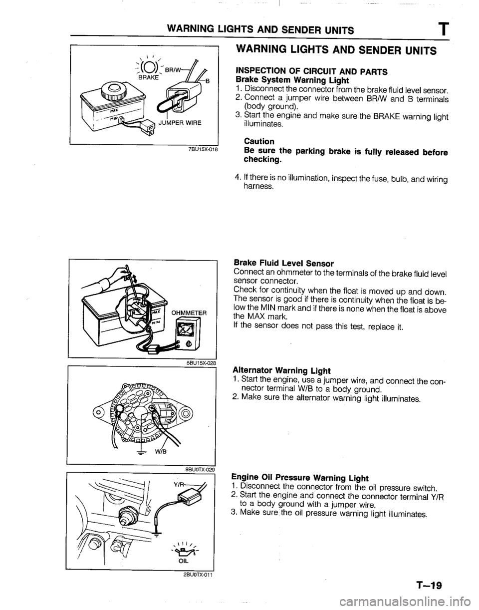 MAZDA B2200 1992  Workshop Manual 