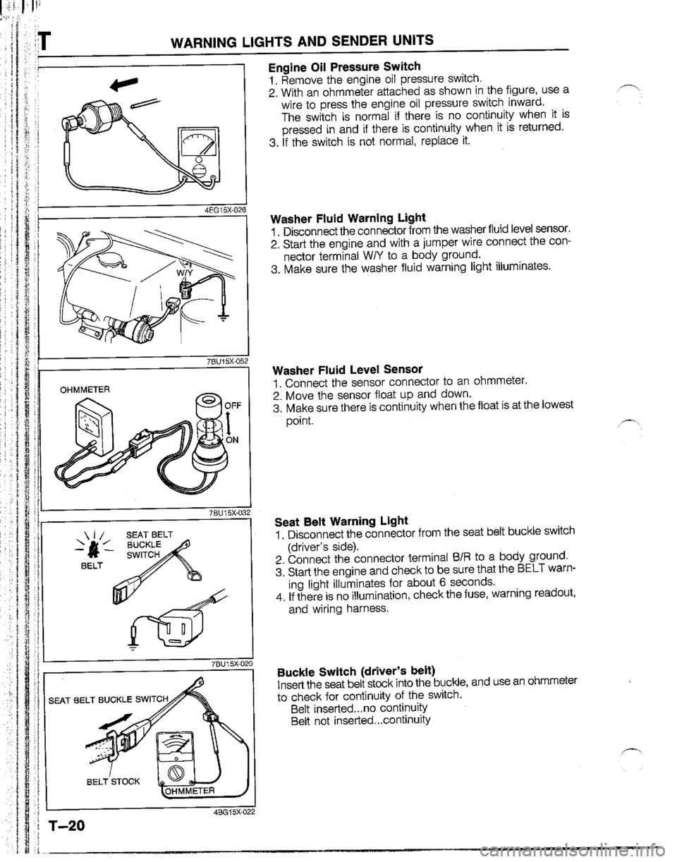 MAZDA B2200 1992  Workshop Manual 