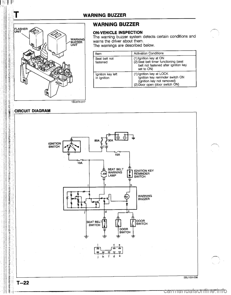 MAZDA B2200 1992  Workshop Manual 
