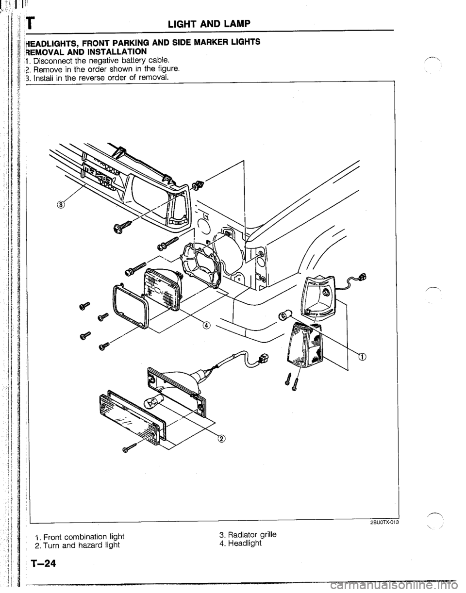 MAZDA B2200 1992  Workshop Manual 