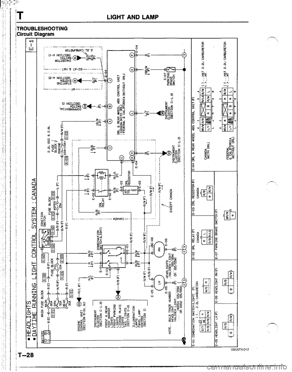 MAZDA B2200 1992  Workshop Manual 