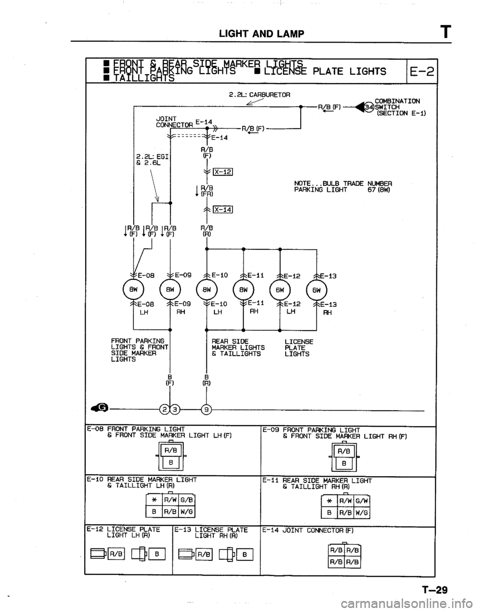MAZDA B2200 1992  Workshop Manual 