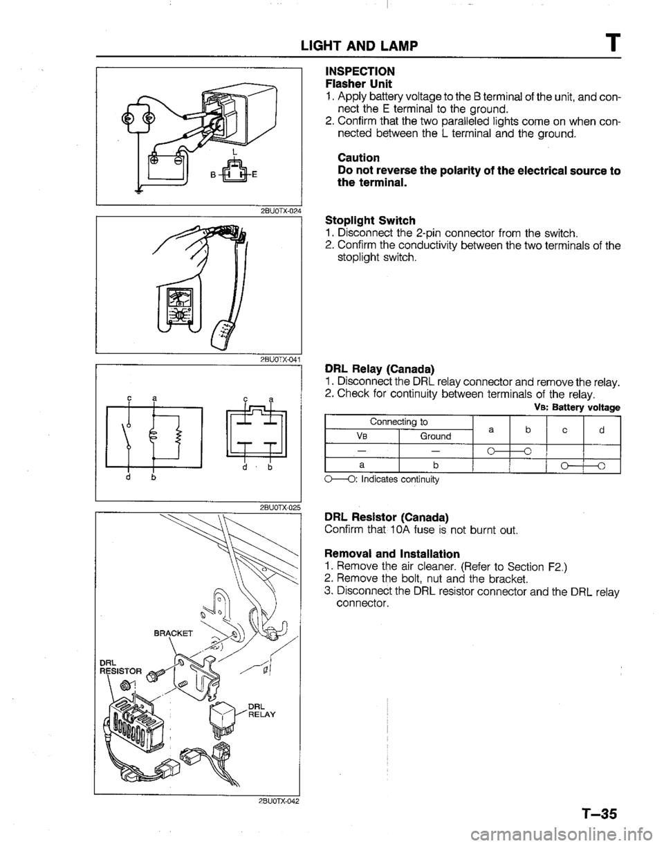 MAZDA B2200 1992  Workshop Manual 