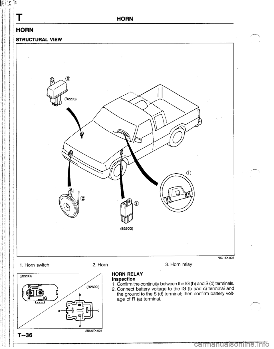 MAZDA B2200 1992  Workshop Manual 