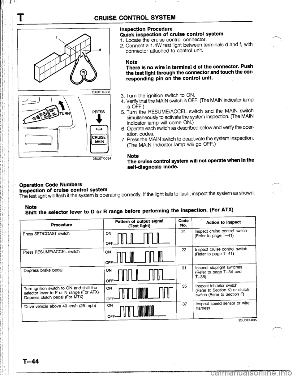 MAZDA B2200 1992  Workshop Manual 