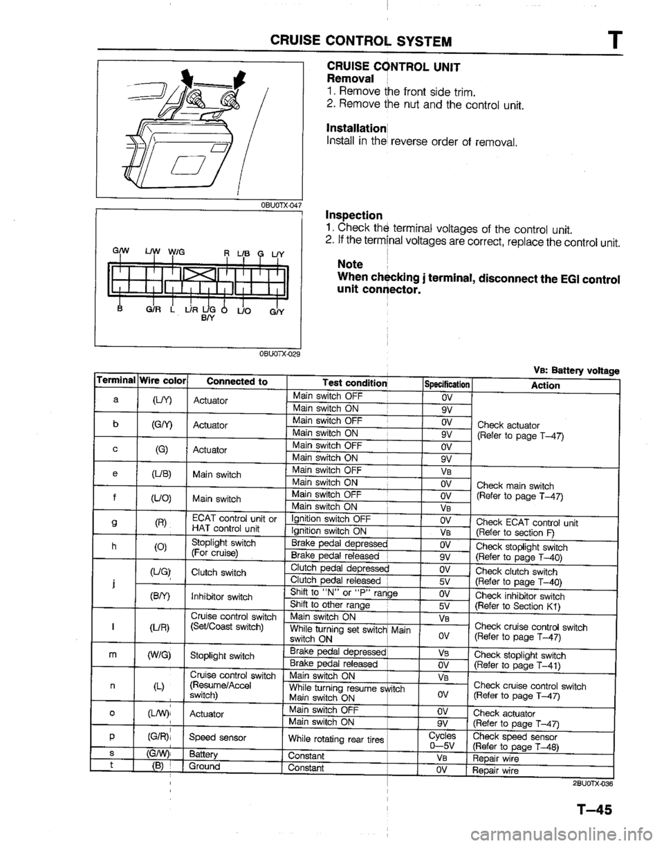 MAZDA B2200 1992  Workshop Manual 