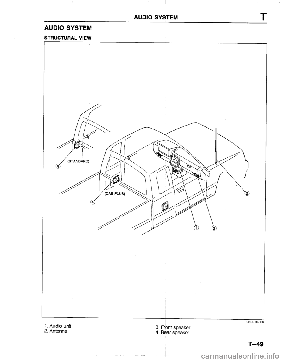 MAZDA B2200 1992  Workshop Manual 