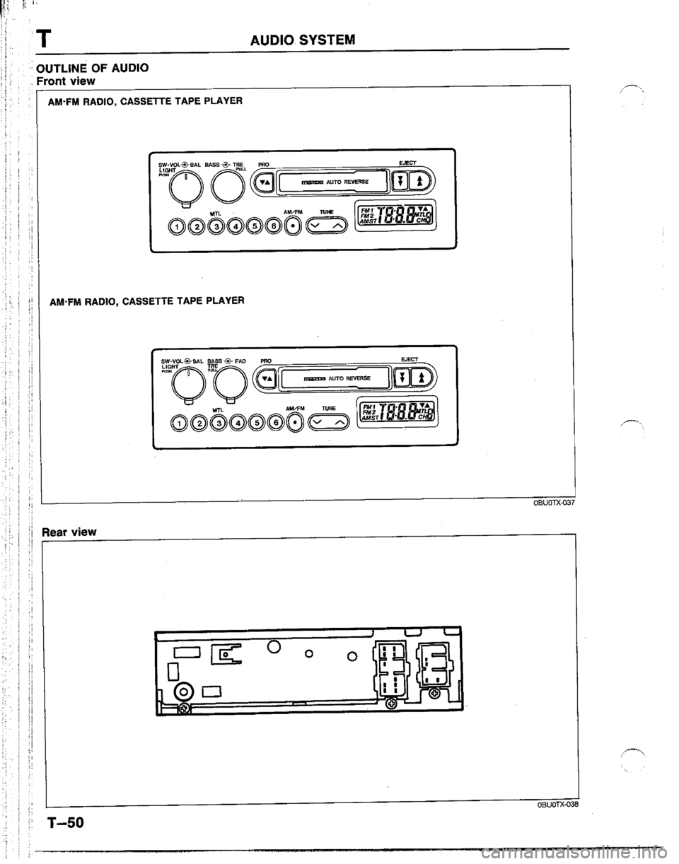 MAZDA B2200 1992  Workshop Manual 