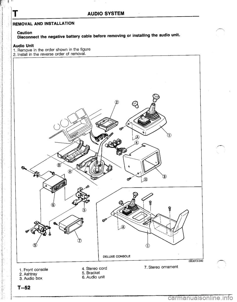 MAZDA B2200 1992  Workshop Manual 
