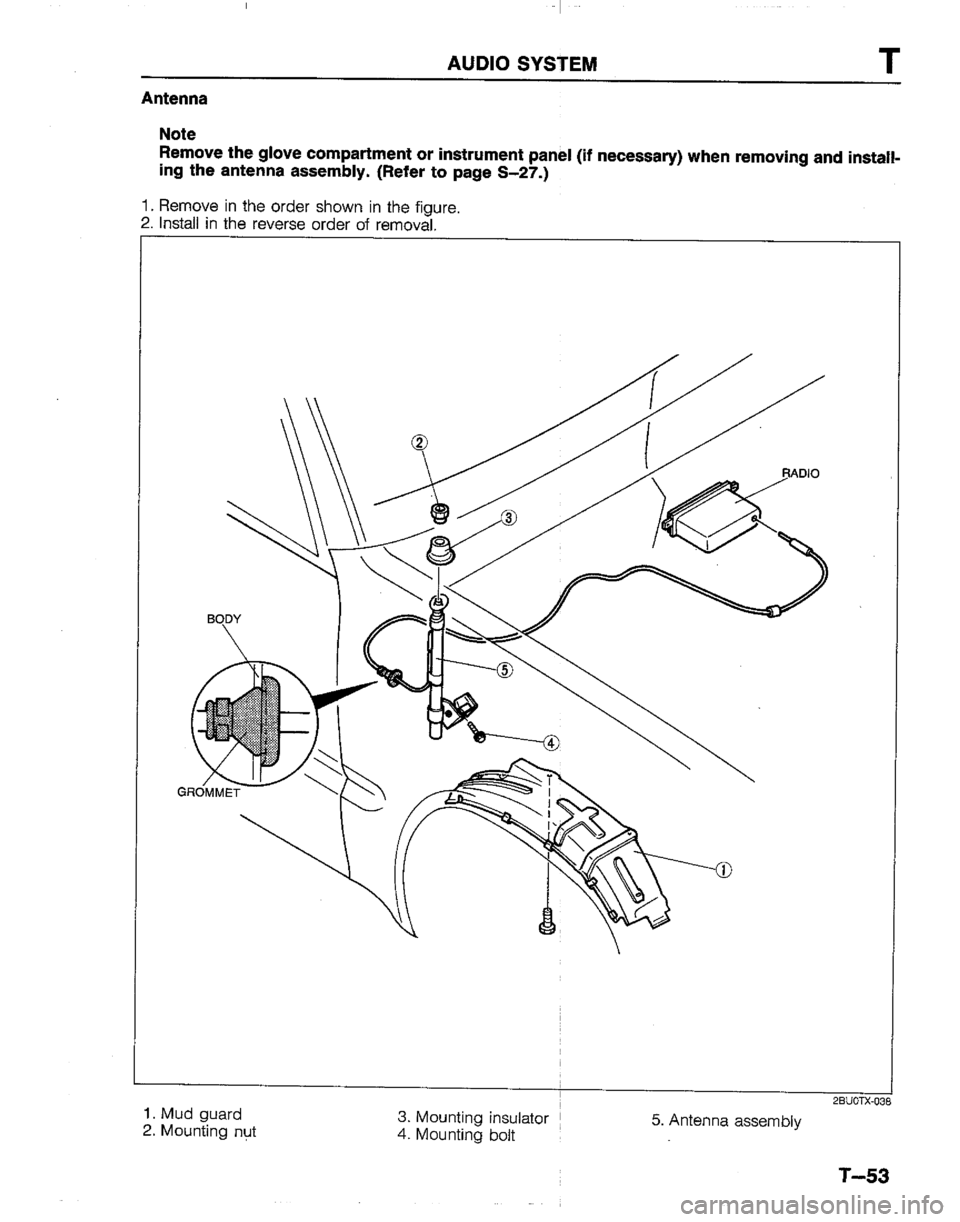 MAZDA B2200 1992  Workshop Manual 