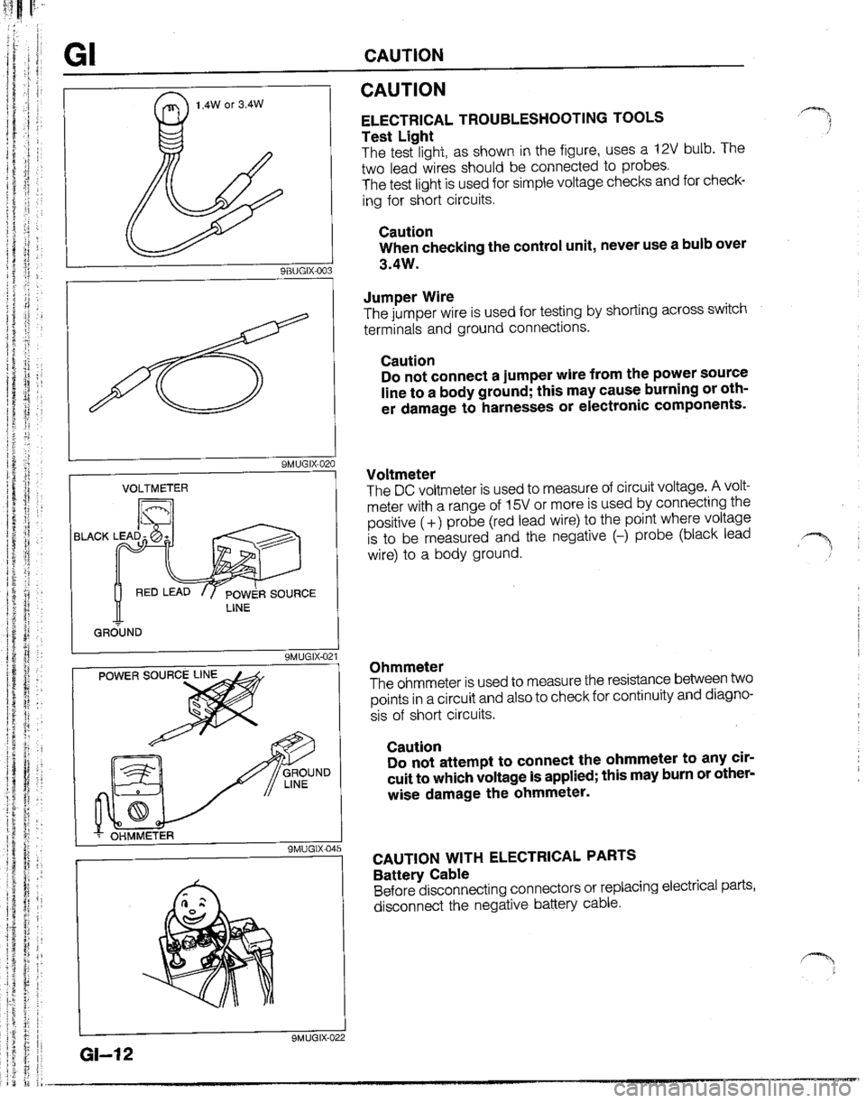 MAZDA B2200 1992  Workshop Manual 