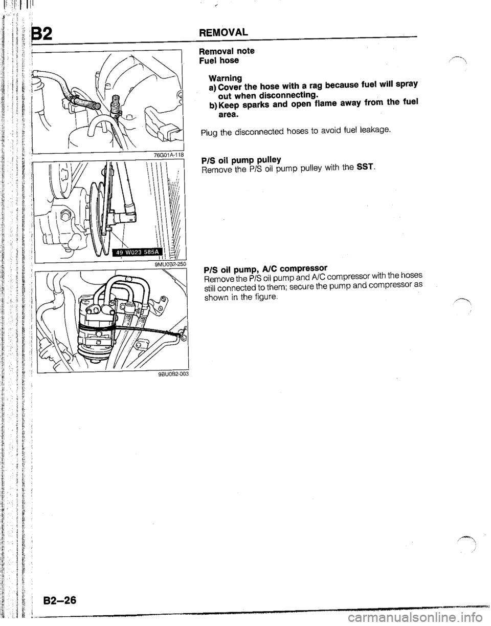 MAZDA B2200 1992  Workshop Manual 