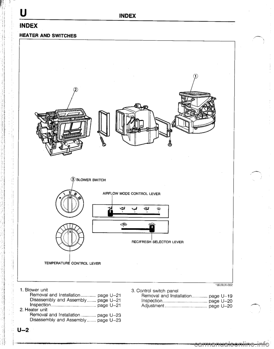 MAZDA B2200 1992  Workshop Manual 