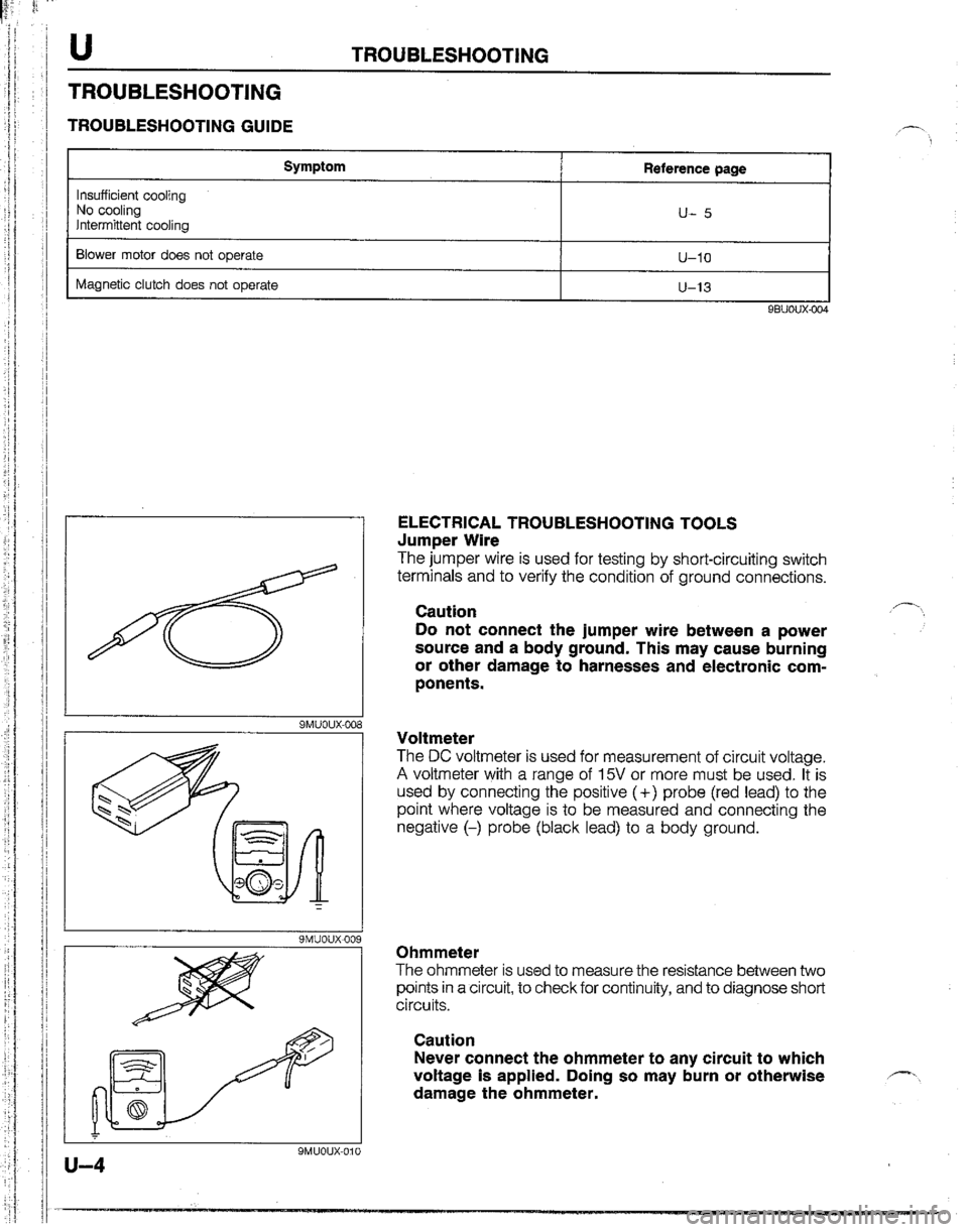 MAZDA B2200 1992  Workshop Manual 