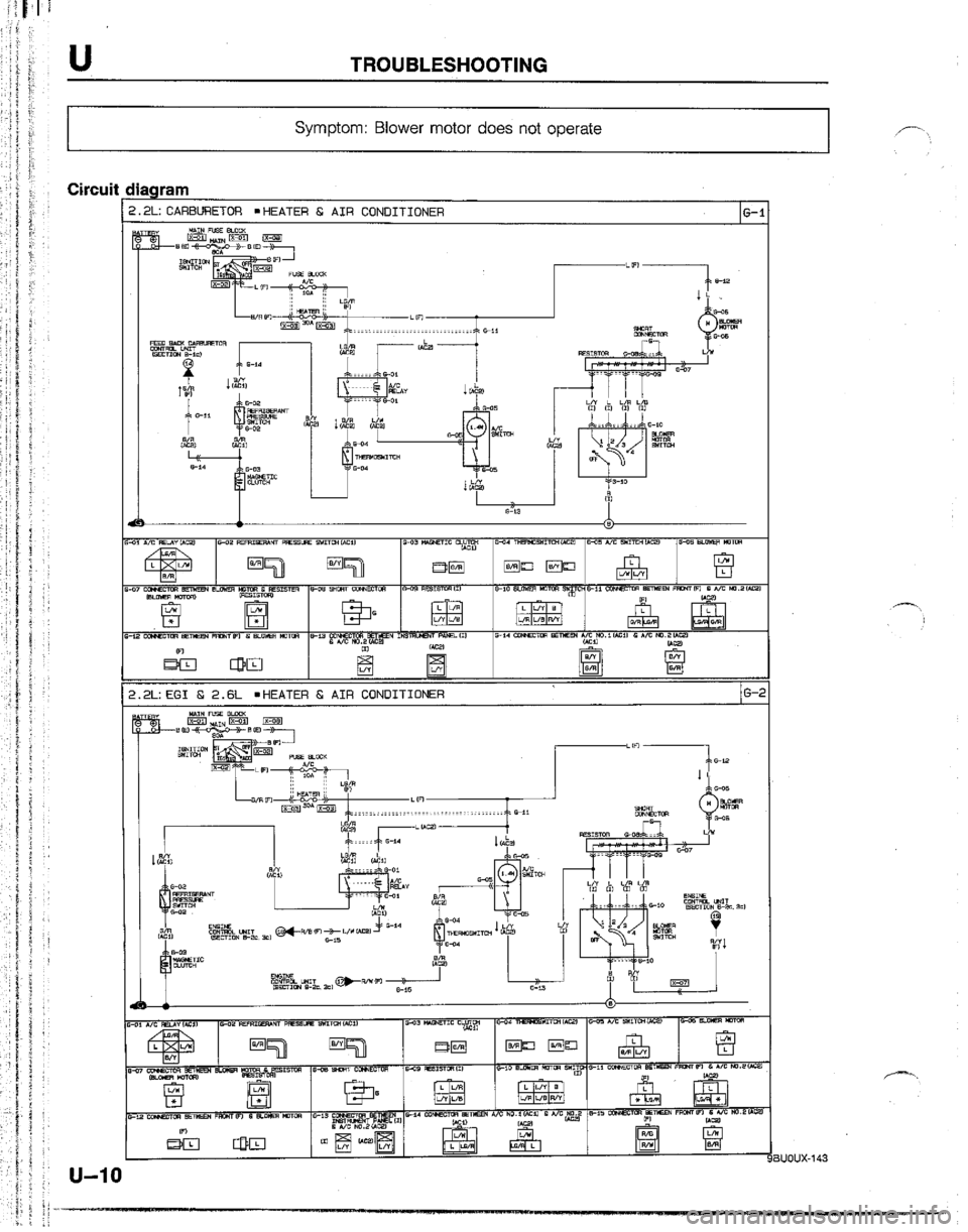 MAZDA B2200 1992  Workshop Manual 