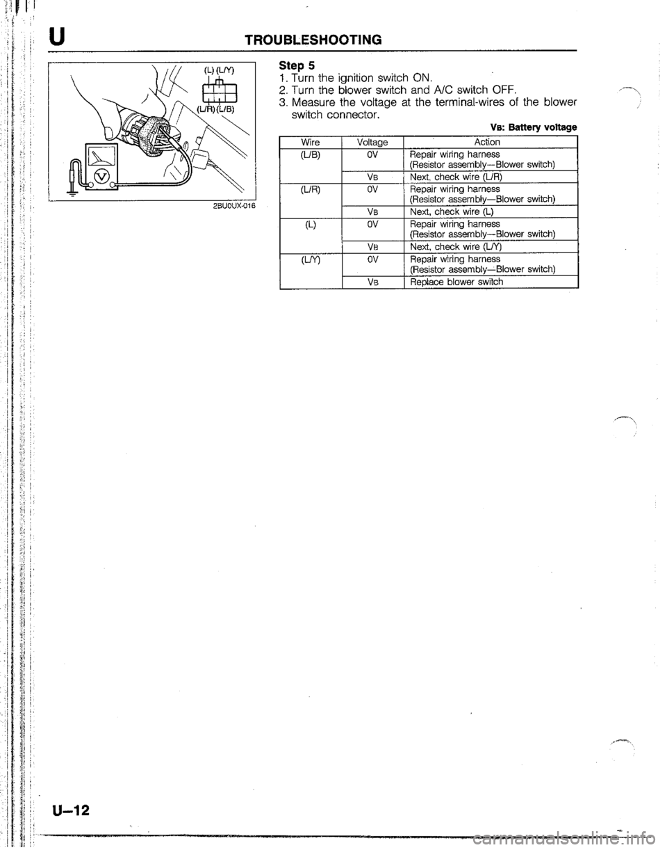 MAZDA B2200 1992  Workshop Manual 