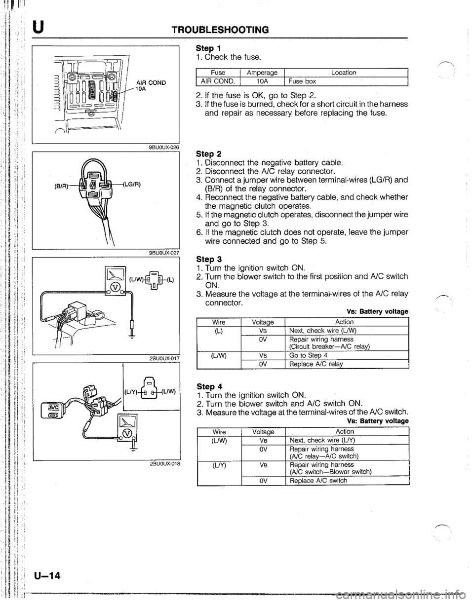 MAZDA B2200 1992  Workshop Manual 