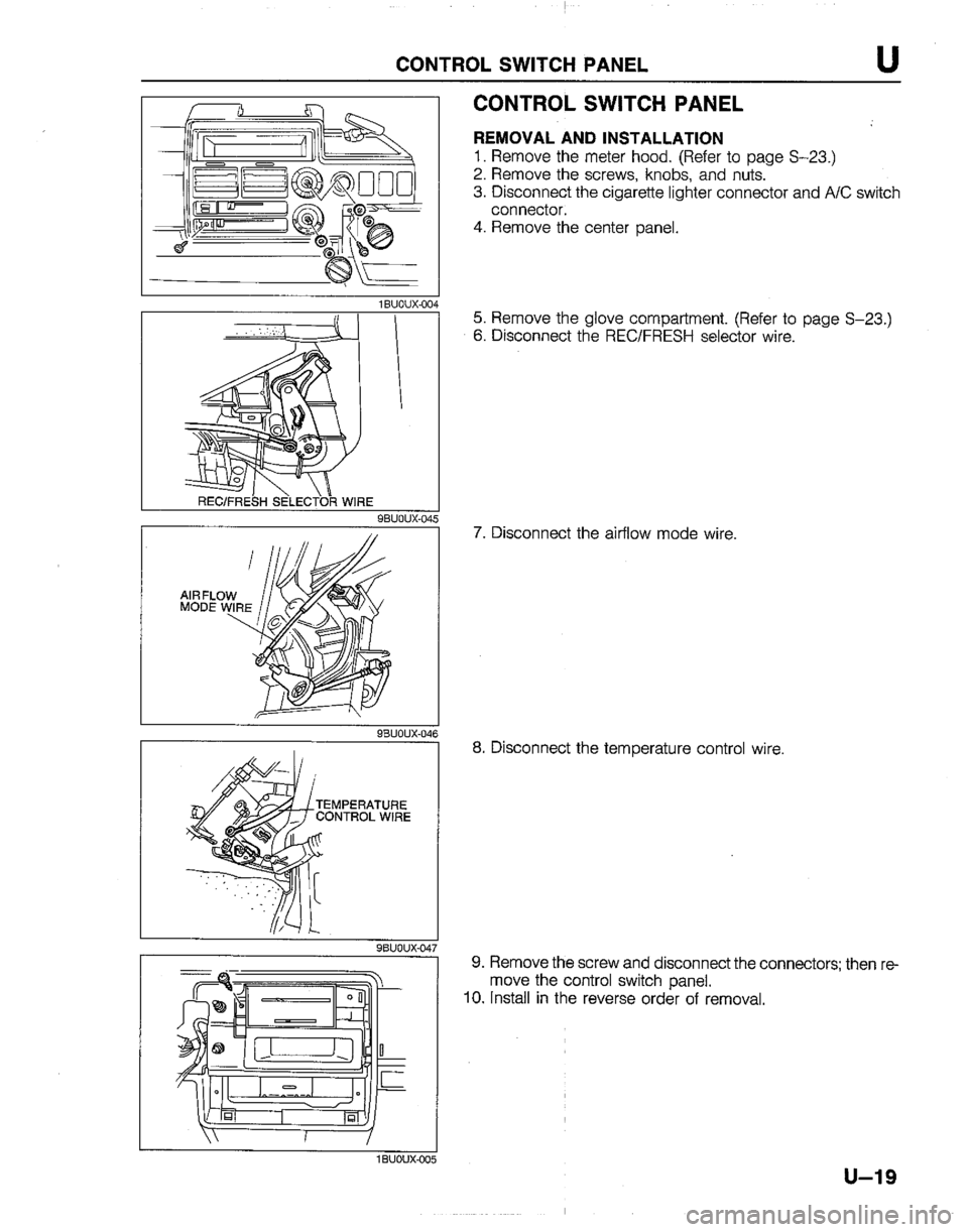 MAZDA B2200 1992  Workshop Manual 