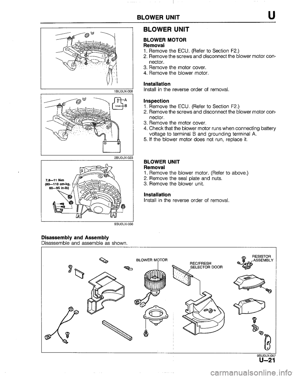 MAZDA B2200 1992  Workshop Manual 