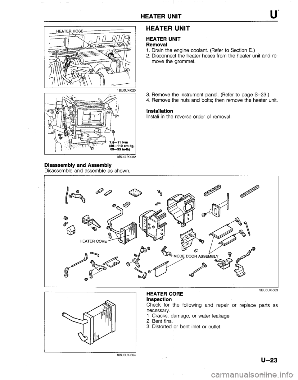 MAZDA B2200 1992  Workshop Manual 