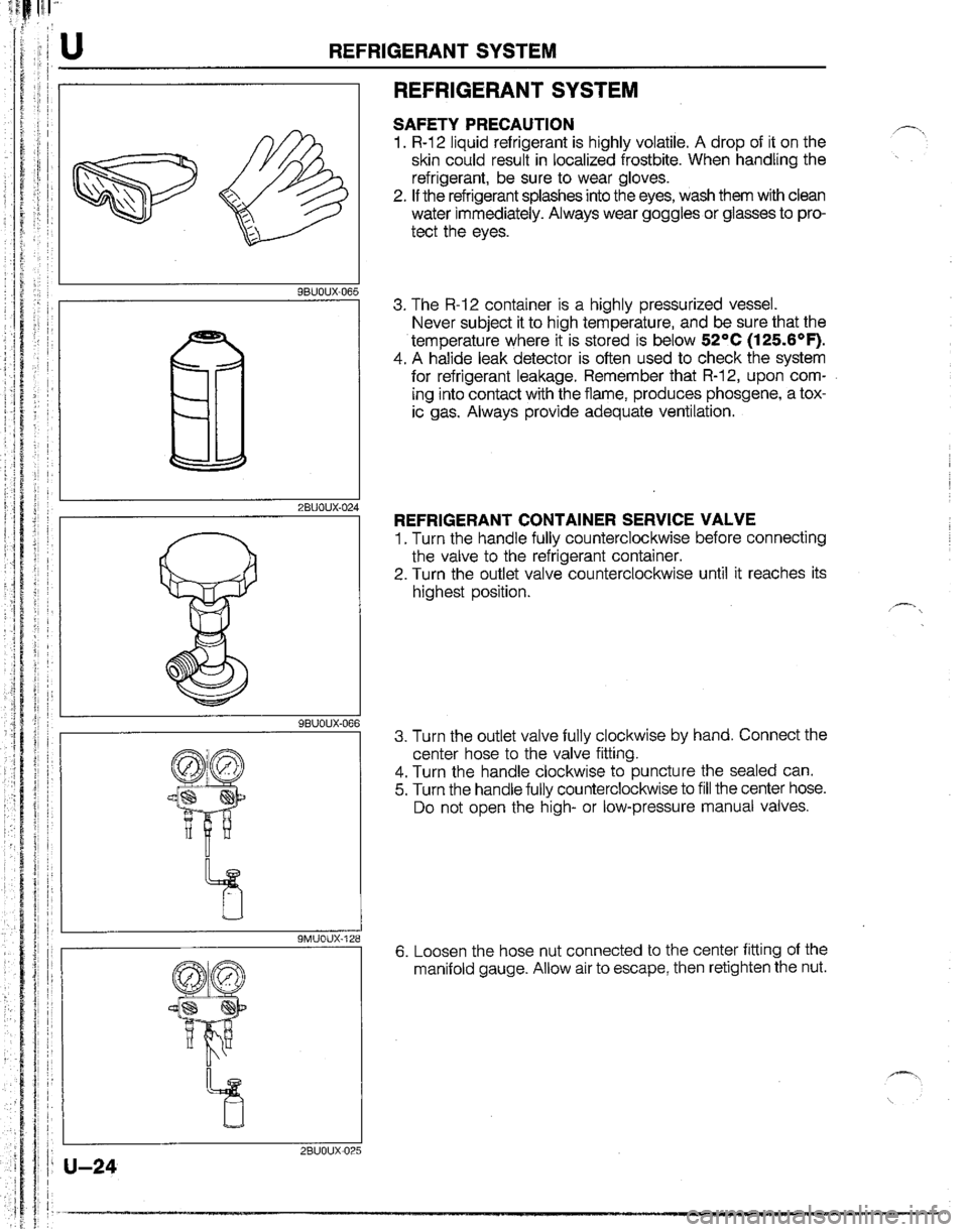 MAZDA B2200 1992  Workshop Manual 