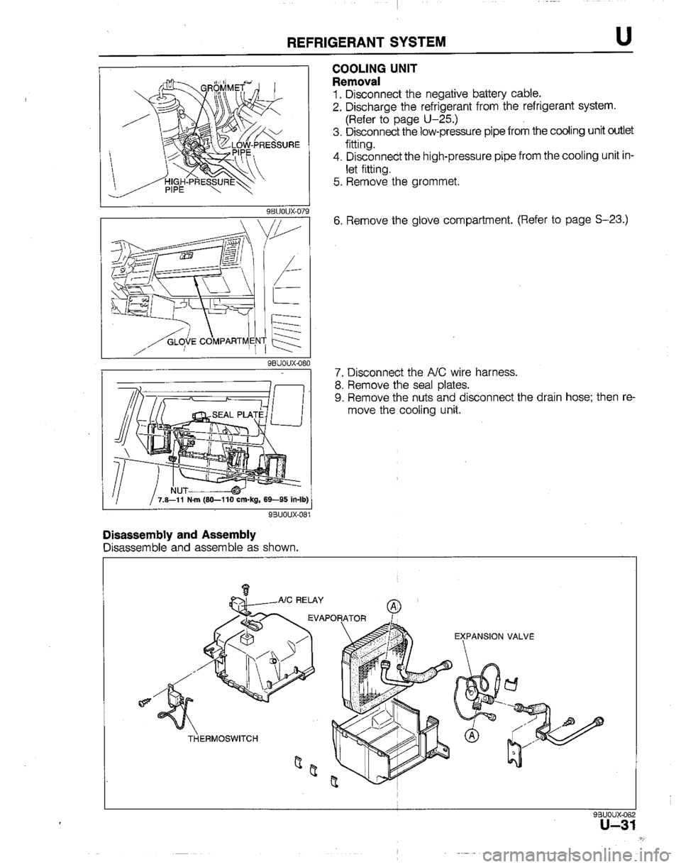 MAZDA B2200 1992  Workshop Manual 