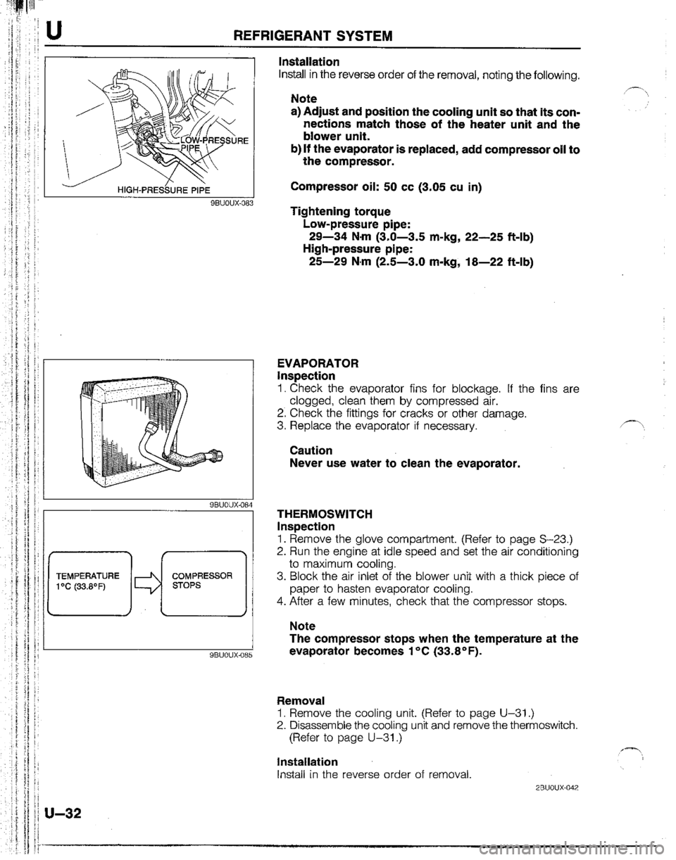 MAZDA B2200 1992  Workshop Manual 