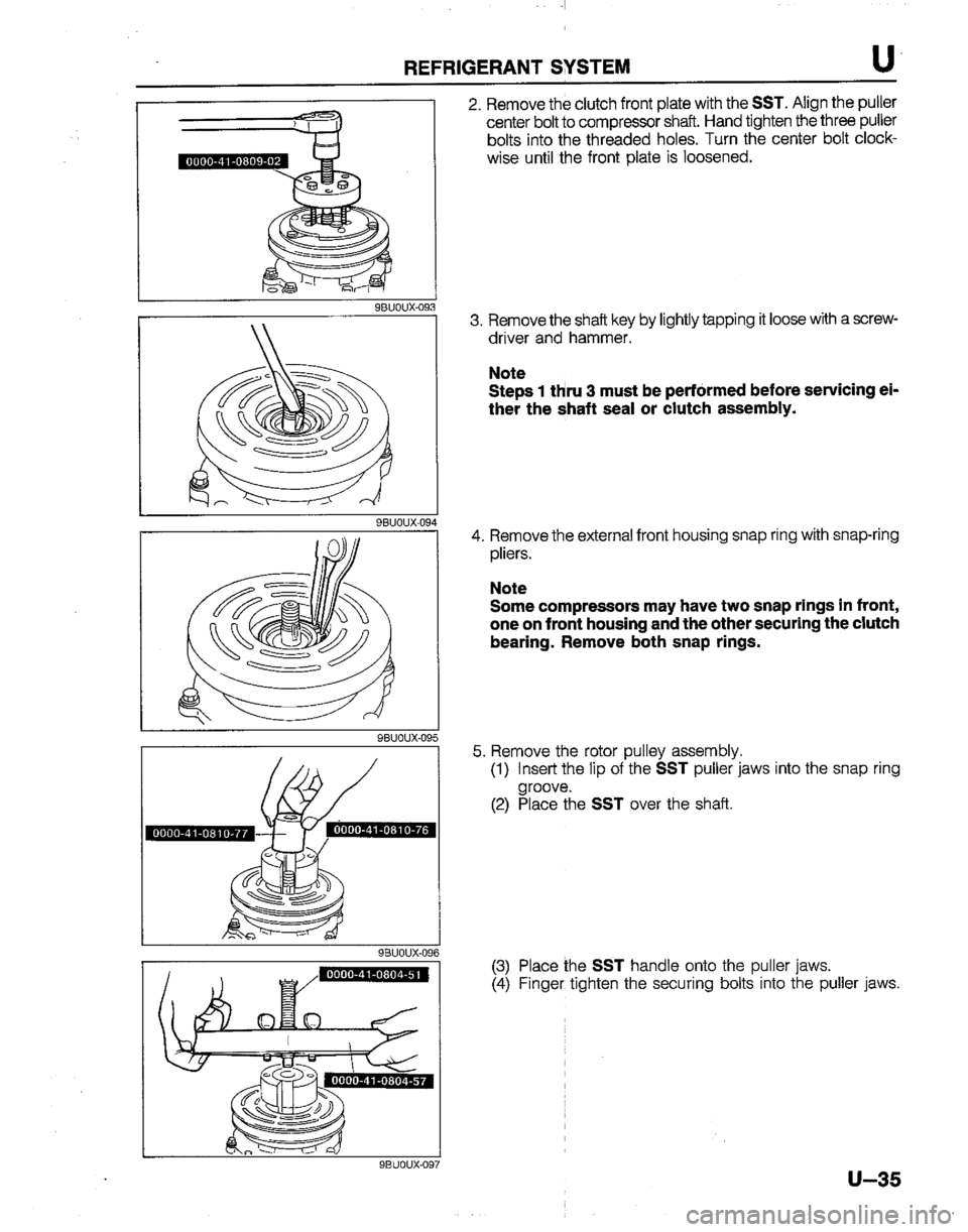MAZDA B2200 1992  Workshop Manual 