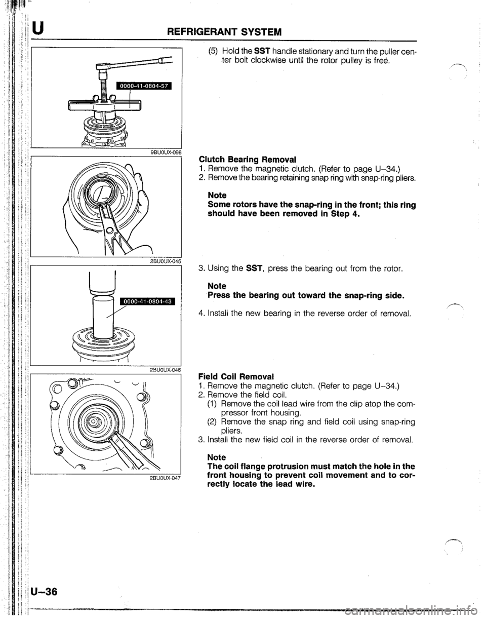 MAZDA B2200 1992  Workshop Manual 