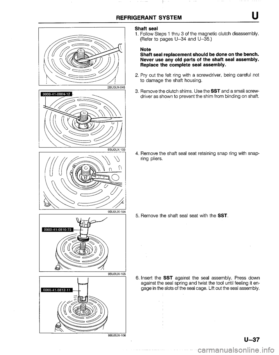 MAZDA B2200 1992  Workshop Manual 
