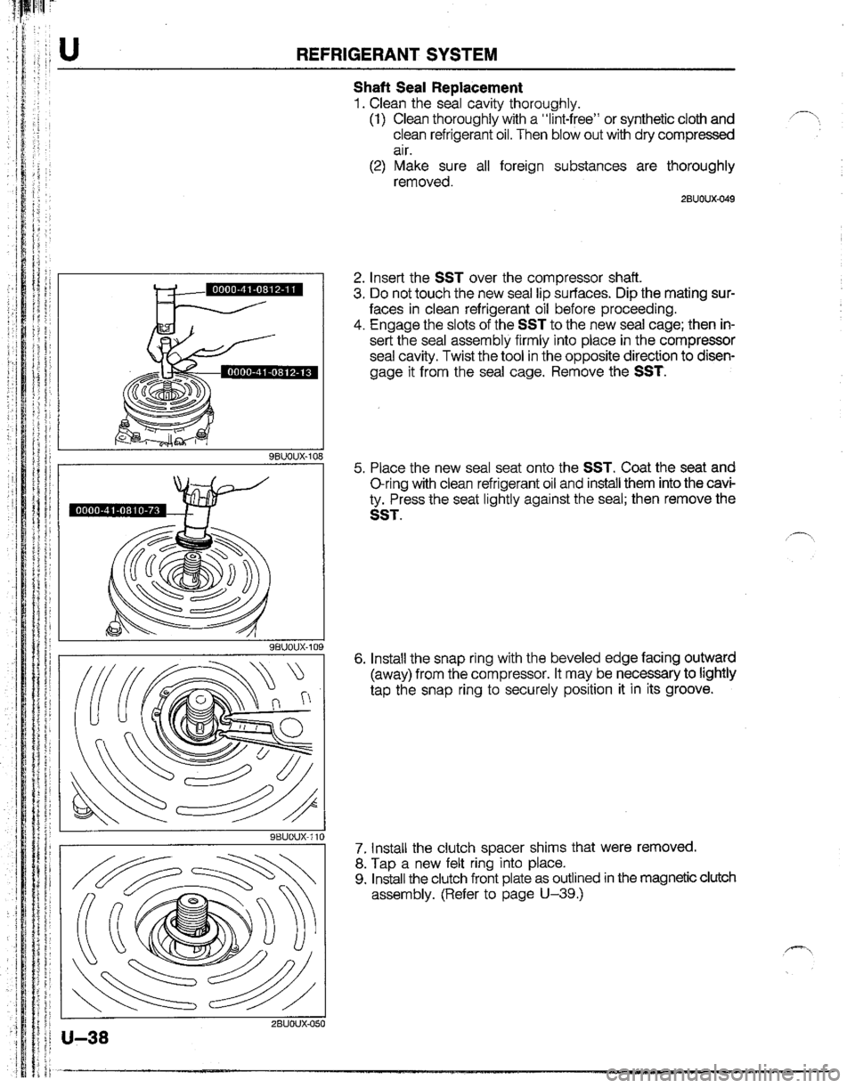 MAZDA B2200 1992  Workshop Manual 