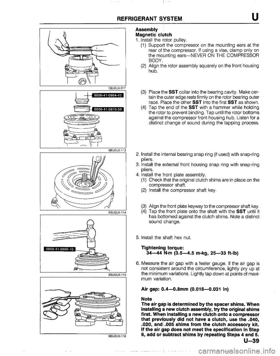 MAZDA B2200 1992  Workshop Manual 