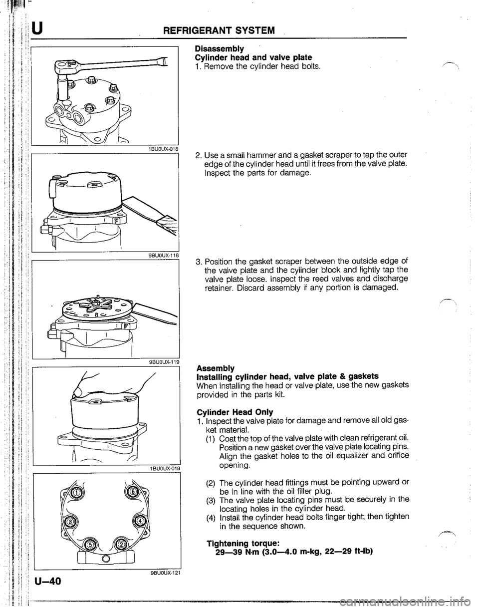MAZDA B2200 1992  Workshop Manual 