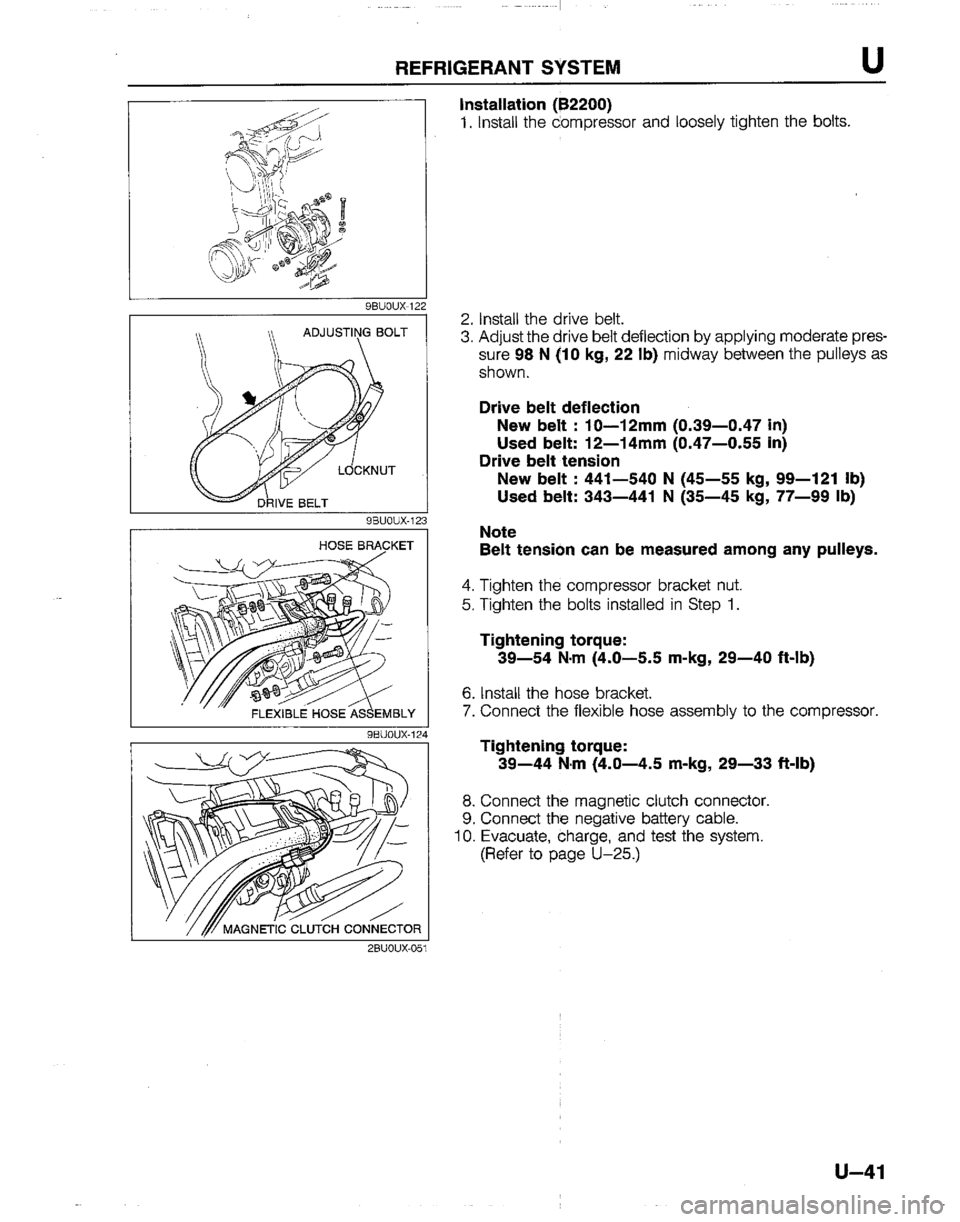 MAZDA B2200 1992  Workshop Manual 