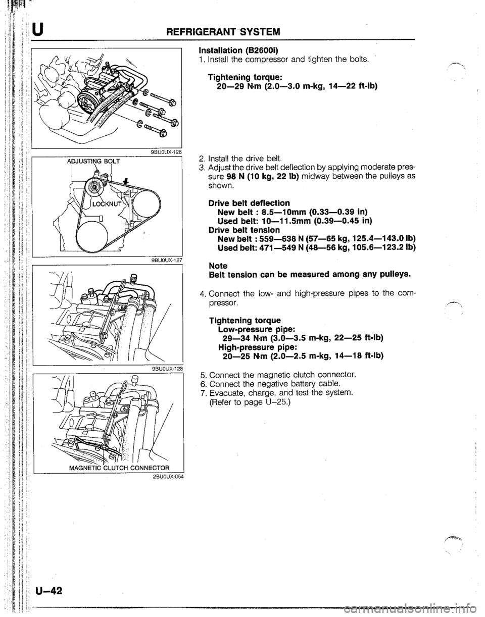 MAZDA B2200 1992  Workshop Manual 