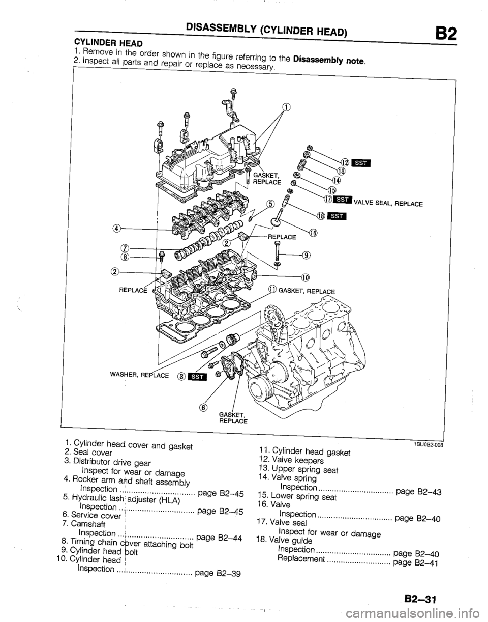 MAZDA B2200 1992  Workshop Manual 