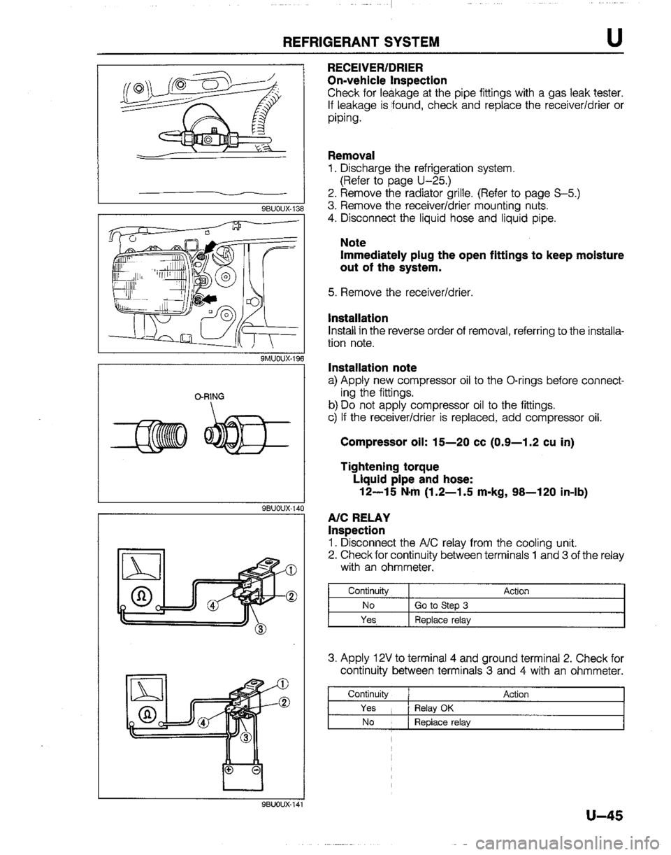 MAZDA B2200 1992  Workshop Manual 