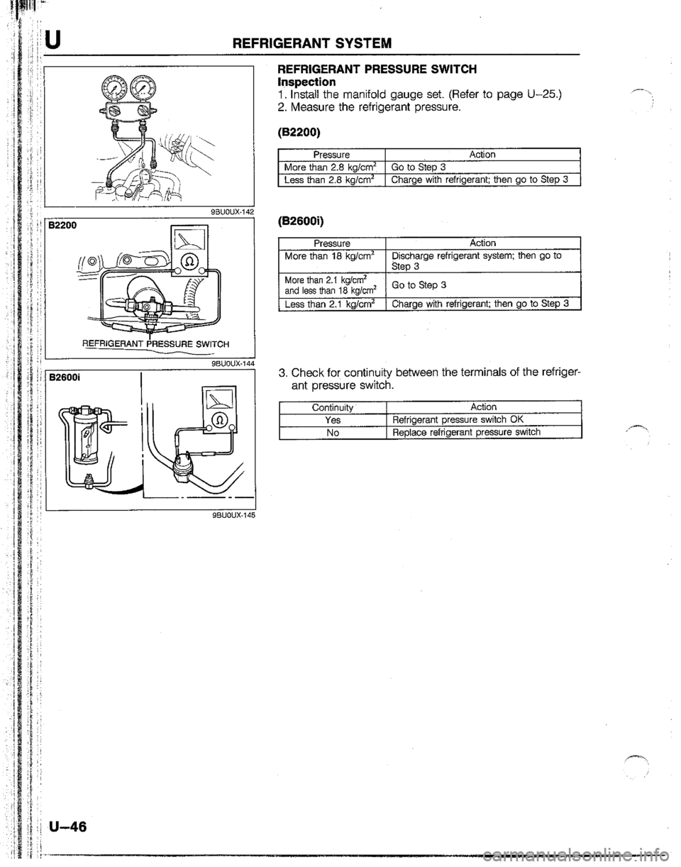 MAZDA B2200 1992  Workshop Manual 