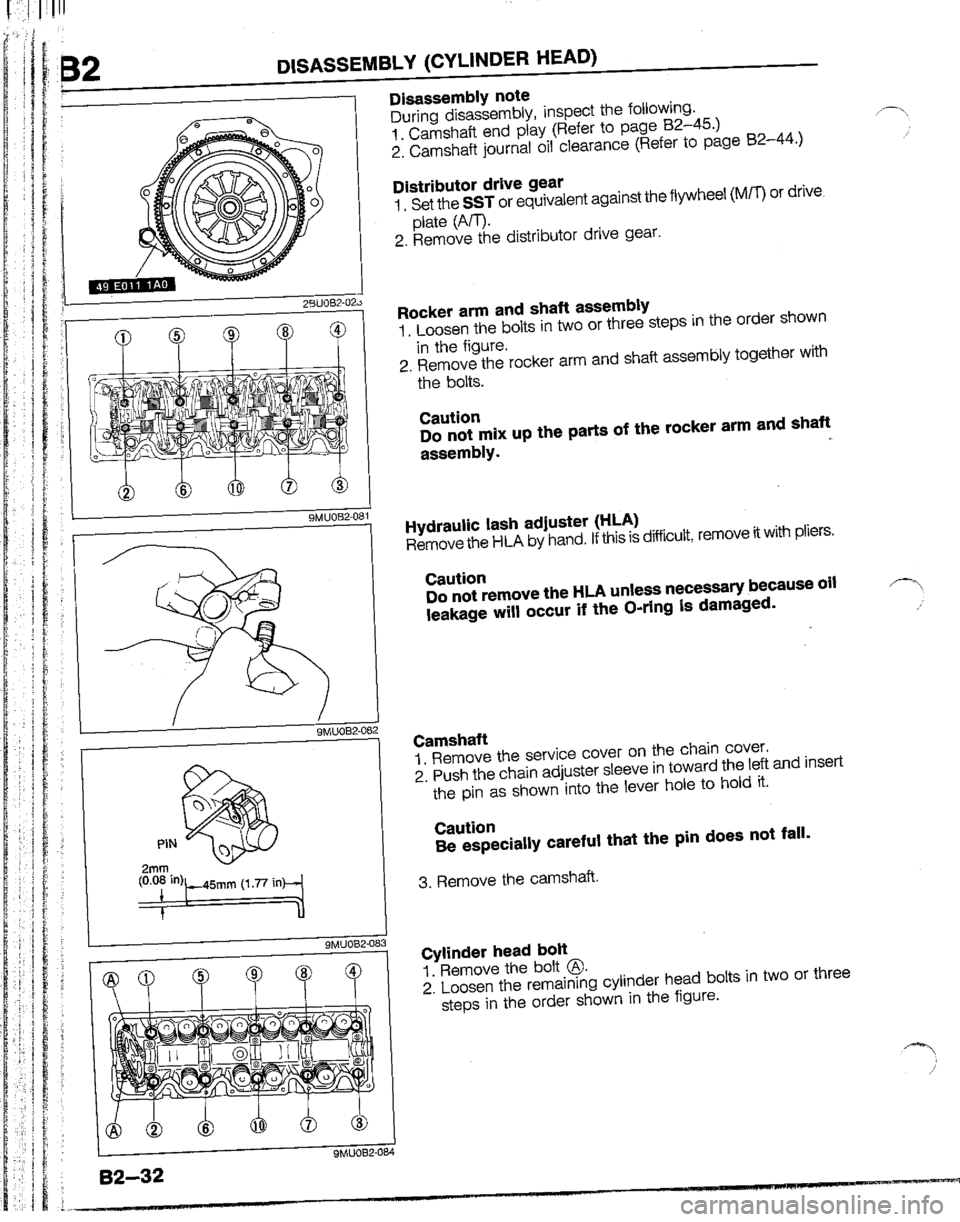 MAZDA B2200 1992  Workshop Manual 