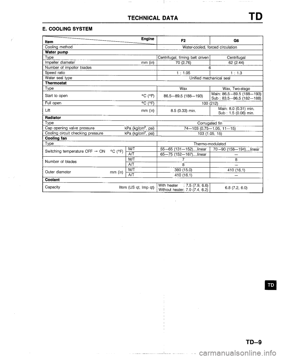 MAZDA B2200 1992  Workshop Manual 
