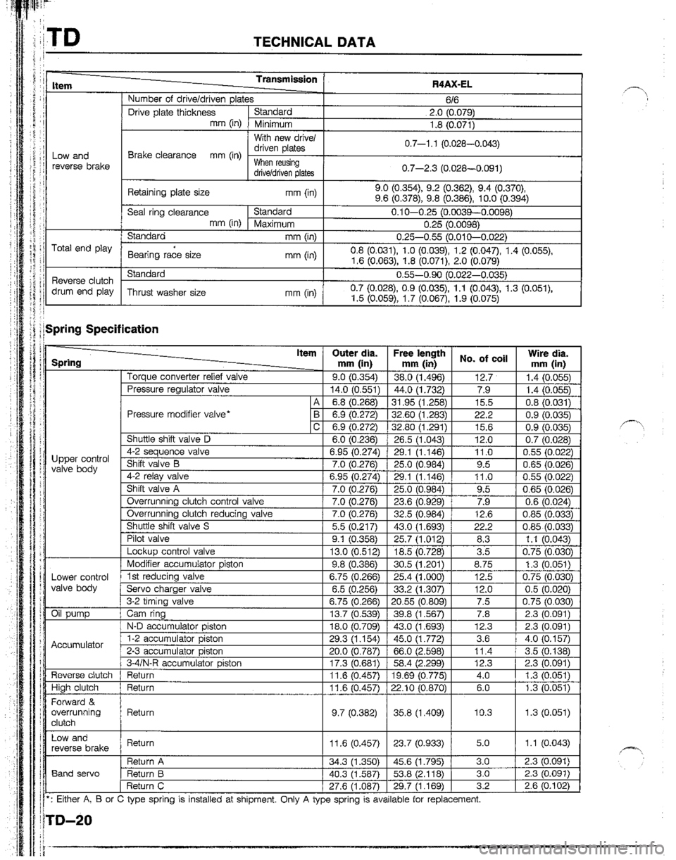 MAZDA B2200 1992  Workshop Manual 