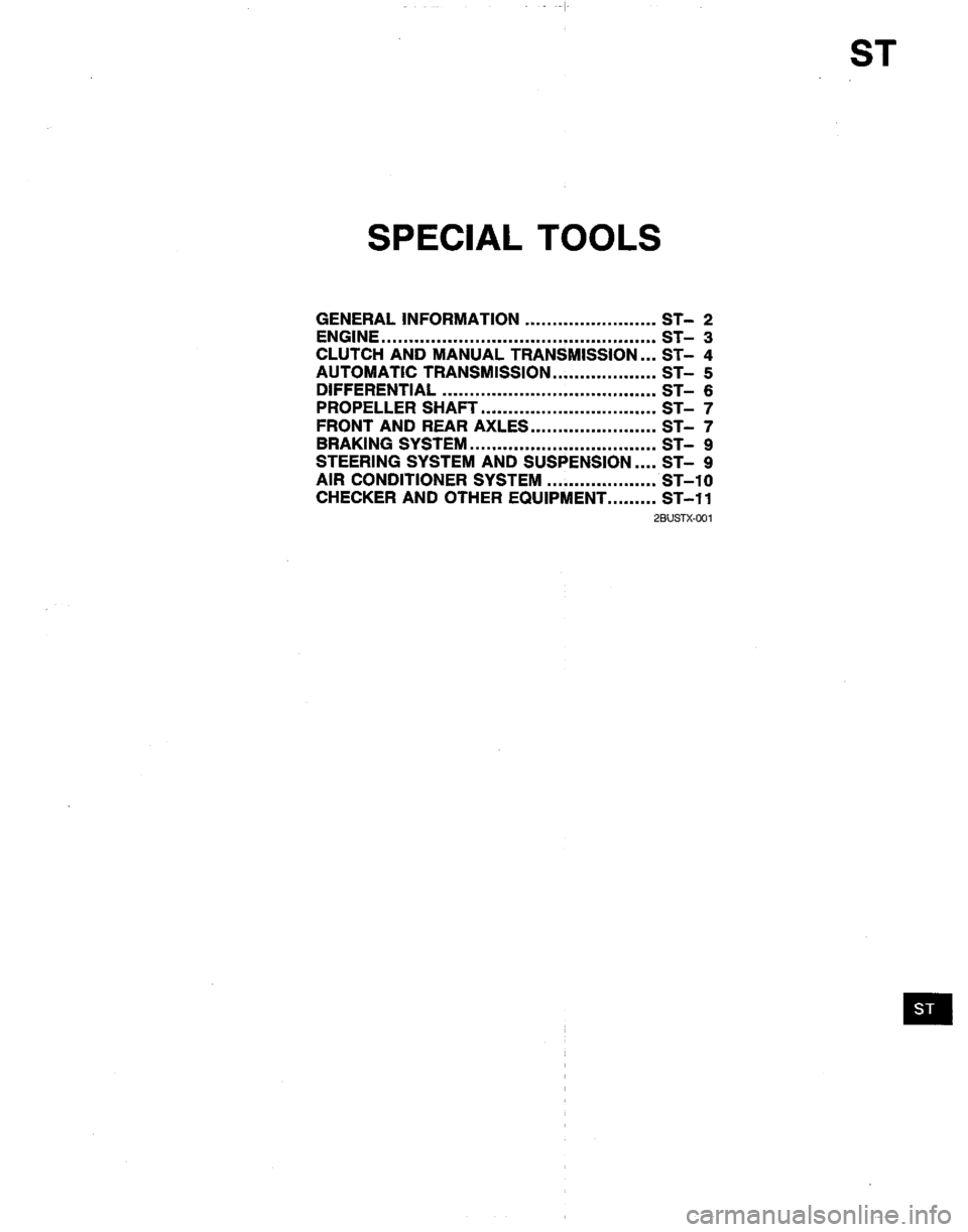 MAZDA B2200 1992  Workshop Manual 