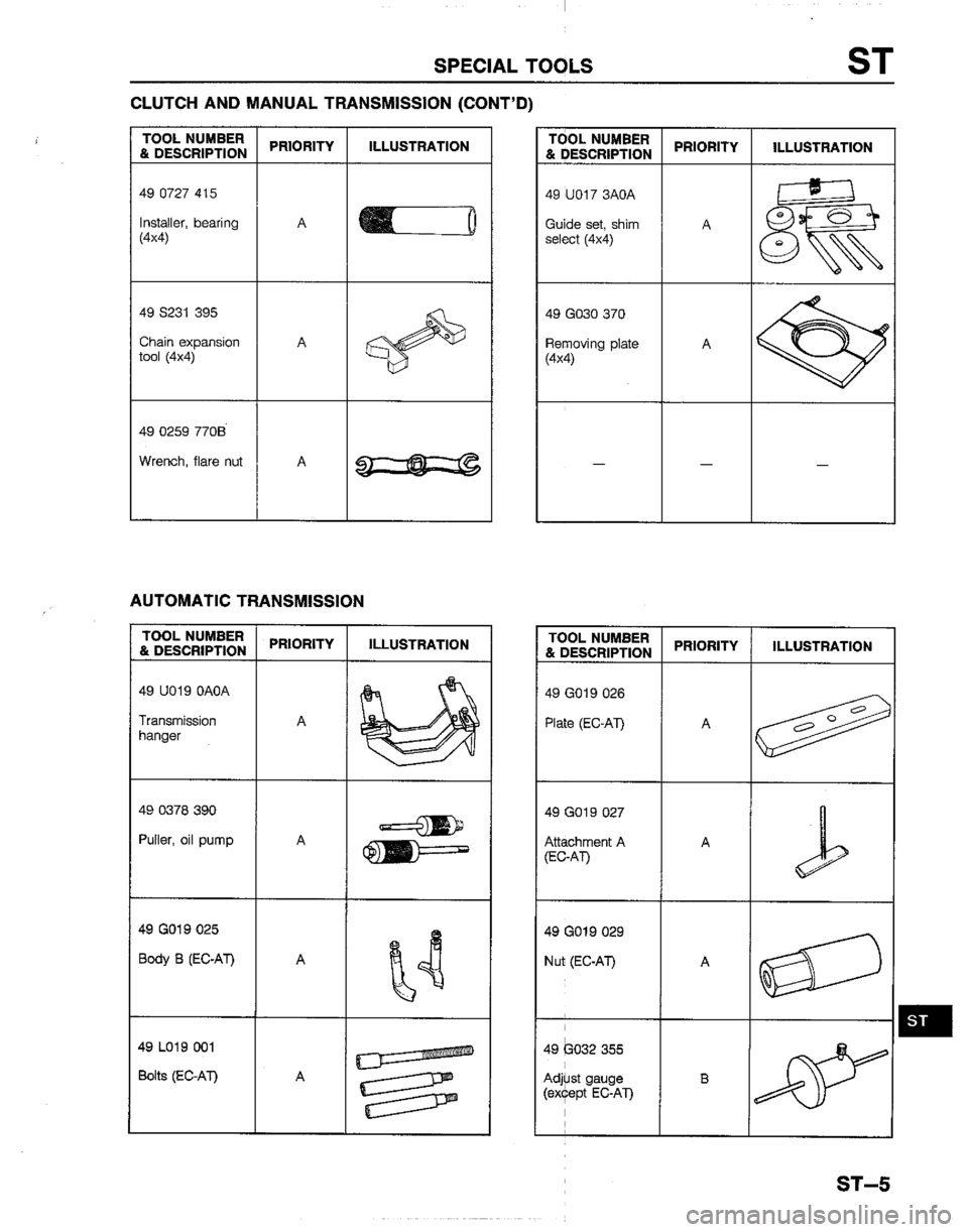 MAZDA B2200 1992  Workshop Manual 