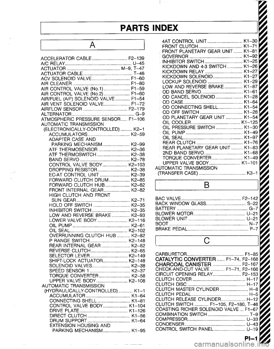 MAZDA B2200 1992  Workshop Manual 