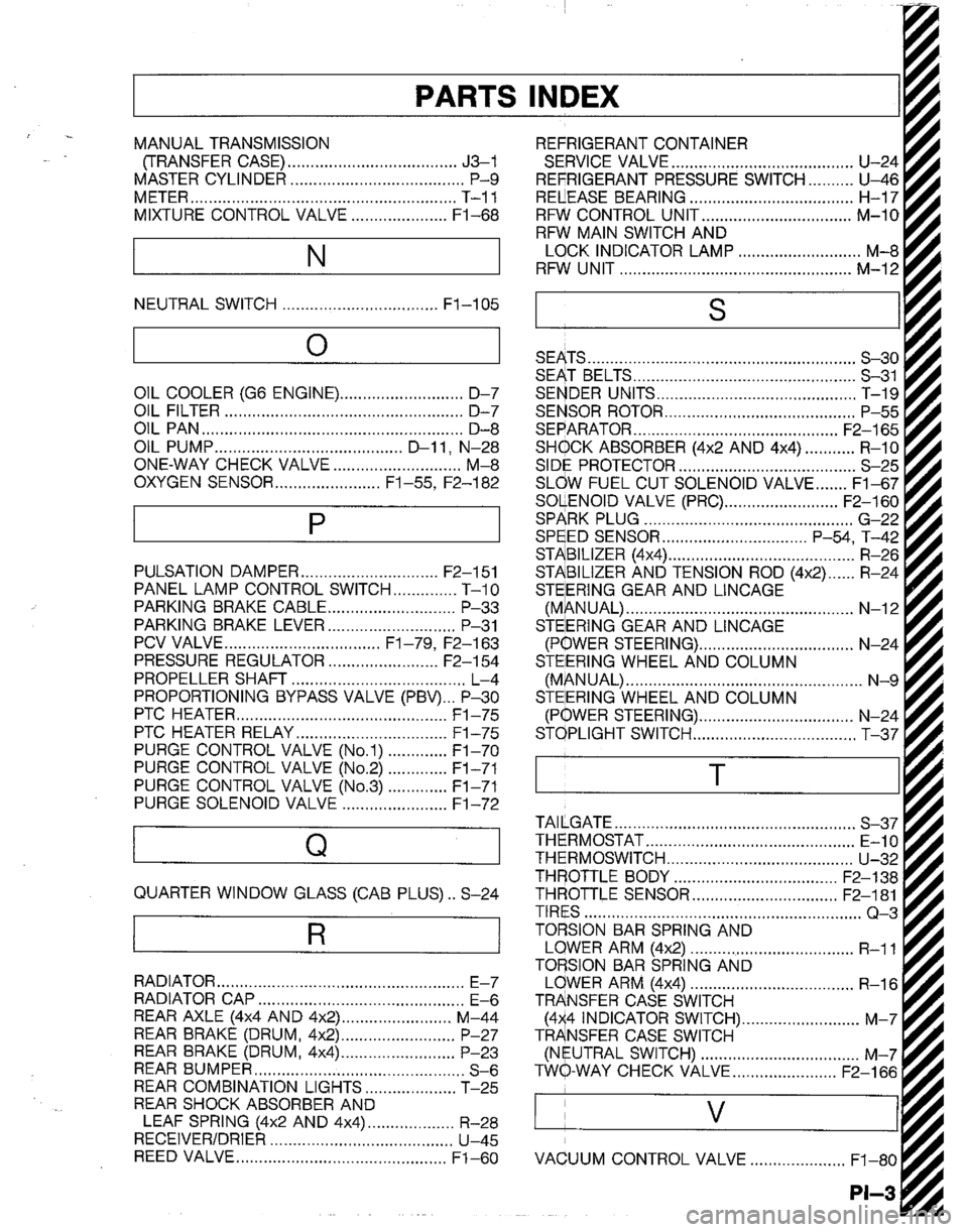 MAZDA B2200 1992  Workshop Manual 