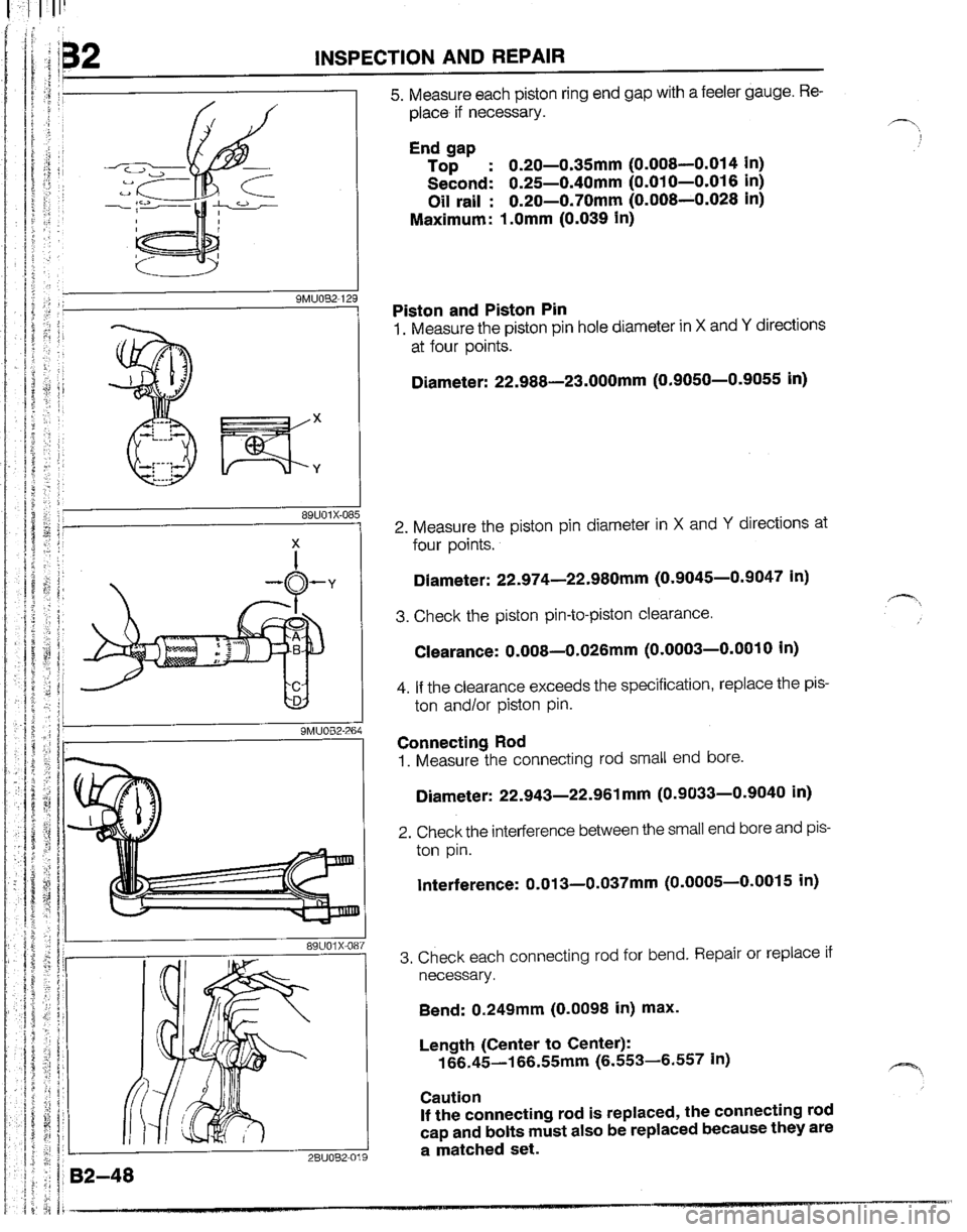 MAZDA B2200 1992  Workshop Manual 