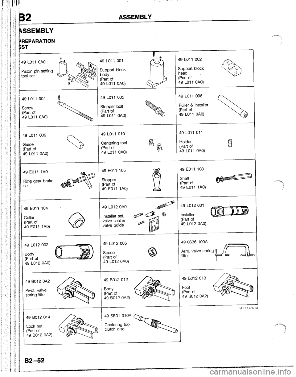 MAZDA B2200 1992  Workshop Manual 
