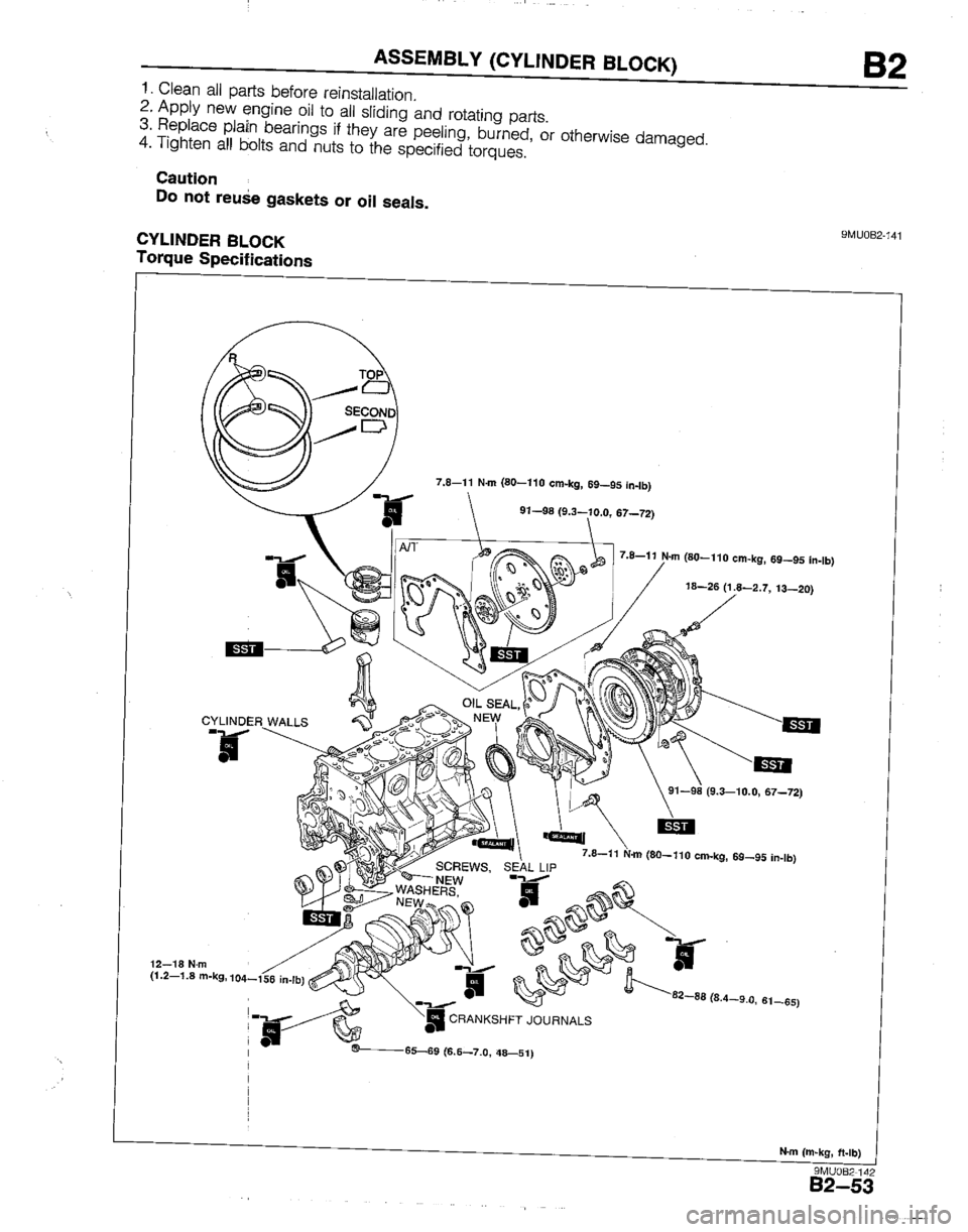 MAZDA B2200 1992  Workshop Manual 