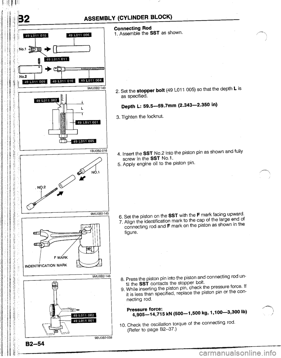 MAZDA B2200 1992  Workshop Manual 