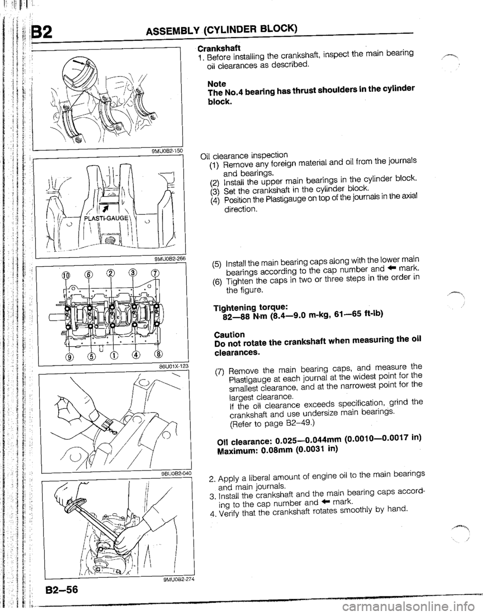 MAZDA B2200 1992  Workshop Manual 